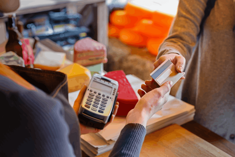 Woman making a payment